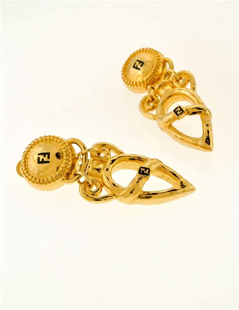 fendi earrings|fendi vintage earrings.